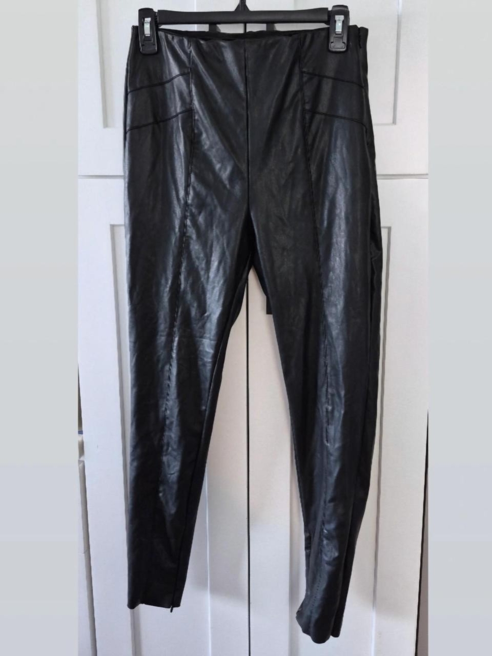 iris Black Faux Leather Leggings